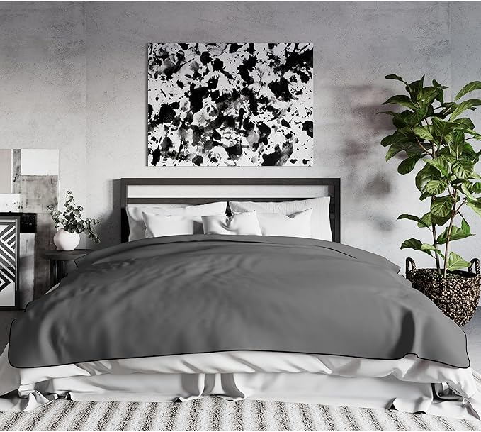 Avana Waterproof Throw - Sensual Blanket for Adults - Made in The USA - King Size, Micro-Velvet Grey