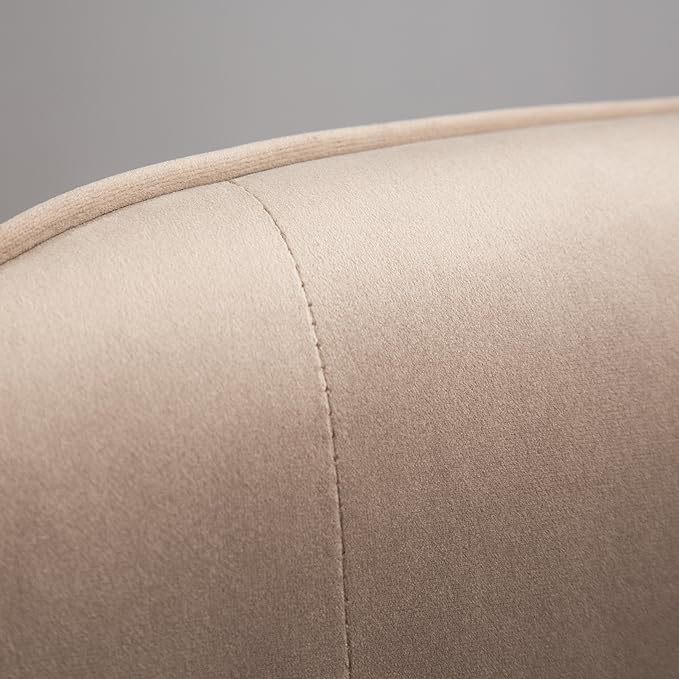 Roundhill Furniture Doarnin Contemporary Silky Velvet Tufted Button Back Accent Chair, Taupe