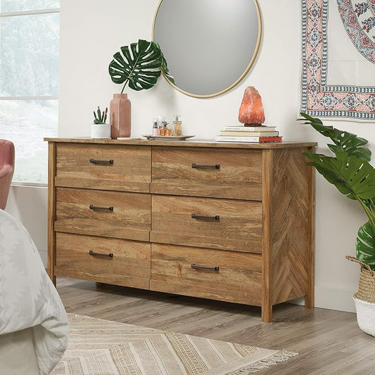 Sauder Cannery Bridge Dresser and Nightstand, Sindoori Mango Finish