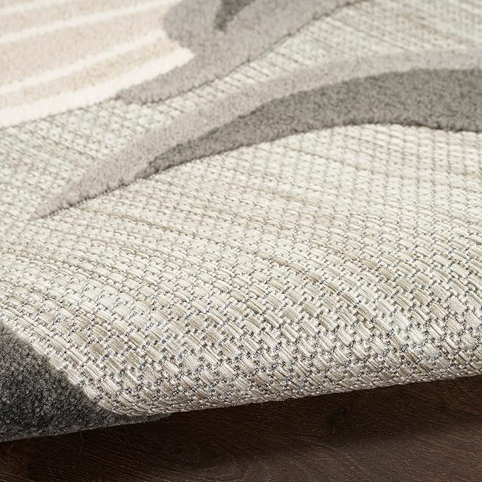 Nourison Home Aloha Beige 5'3" x 7'5" Area Rug - Easy Clean, Non Shedding, Bed Room, Living Room, Dining Room, Kitchen (5' x 8')