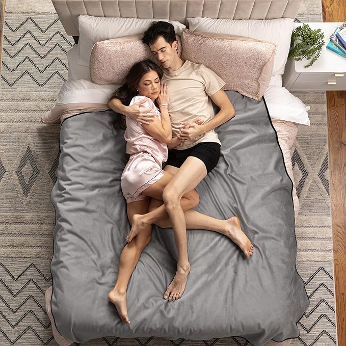 Avana Waterproof Throw - Sensual Blanket for Adults - Made in The USA - King Size, Micro-Velvet Grey