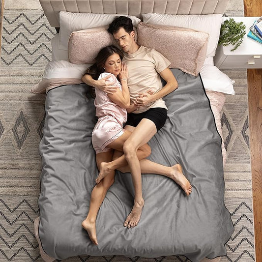 Avana Waterproof Throw - Sensual Blanket for Adults - Made in The USA - King Size, Micro-Velvet Grey