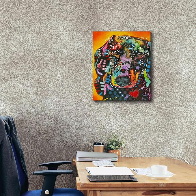 Epic Graffiti 'Brilliant Dachshund' by Dean Russo, Canvas Wall Art, 20"x24"