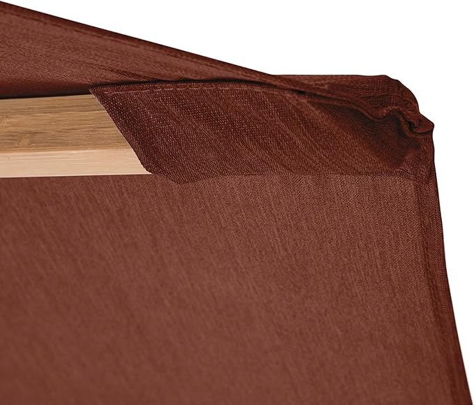 Classic Accessories Montlake™ Fadesafe™ 9' Round Bamboo Patio Umbrella, Heather Henna