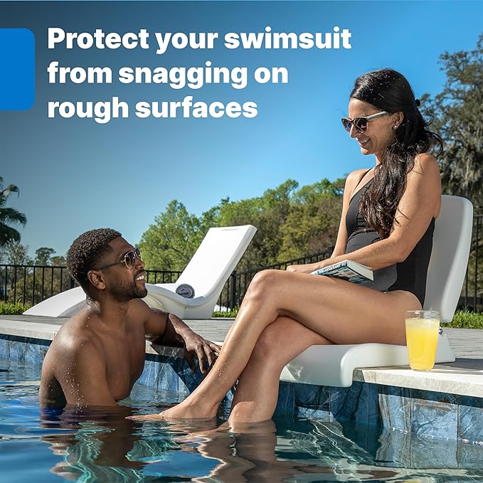 Step2 Vero Pool Lounger and Folding Adult Flip Seat Bundle, Outdoor/Indoor Waterproof Patio Furniture, Provides Back Support When Sitting, Made of Durable Plastic, White