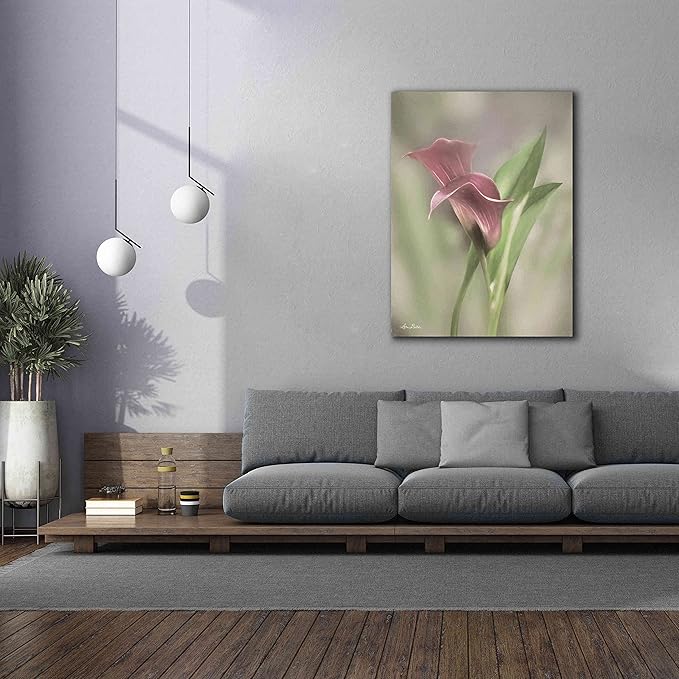 Epic Graffiti 'Pink Calla Lily' by Lori Deiter, Canvas Wall Art, 40"x54"