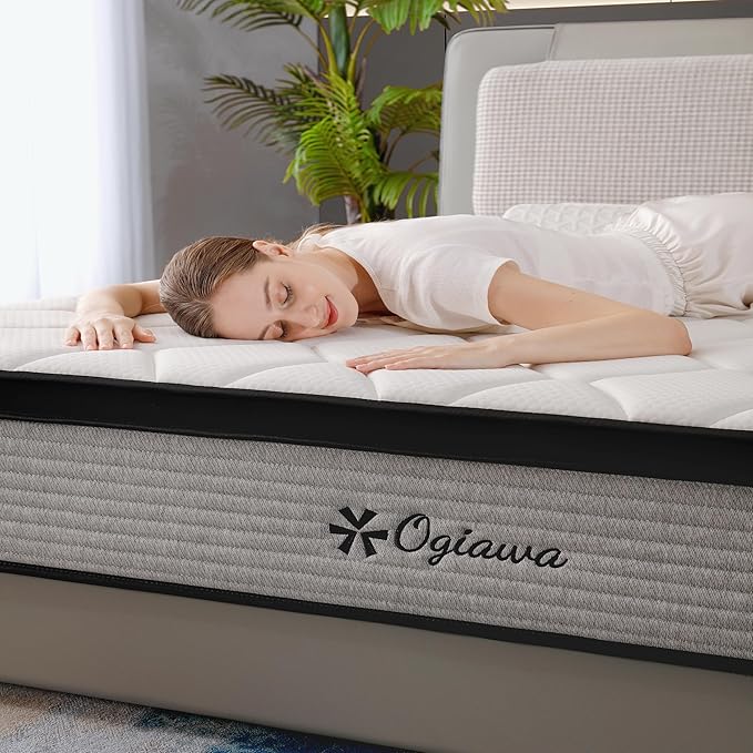Twin Mattress | 10 Inch Twin Size Hybrid Mattresses in a Box | Medium Firm Memory Foam and Individual Pocket Springs | Fiberglass Free Bed Mattres | Breathable | CertiPUR-US