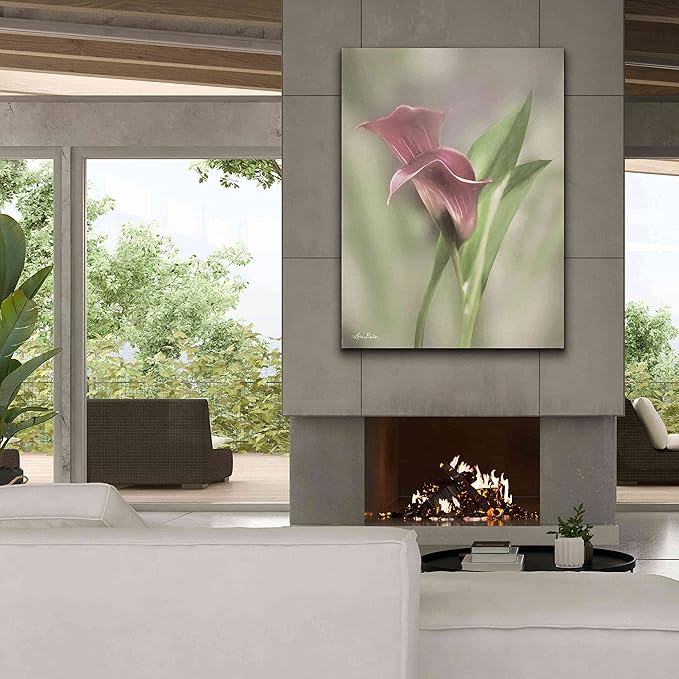 Epic Graffiti 'Pink Calla Lily' by Lori Deiter, Canvas Wall Art, 40"x54"
