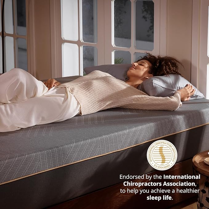 MLILY EGOHOME 12 Inch King Memory Foam Mattress for Back Pain, Cooling Copper Gel Bed in a Box, Foam Made in USA, CertiPUR-US Certified, Therapeutic Medium Firm, 76x80x12 Black