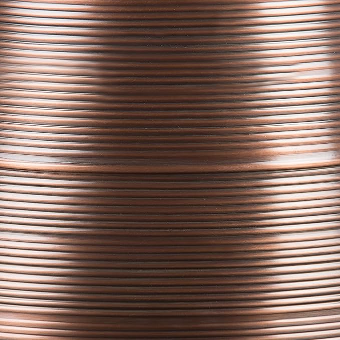SIMPLIHOME Sheridan Metal Table - 18" Wide x 20" High Solid Metal Round Side Table in Aged Copper, Industrial Accent Table for Living Room, Bedroom, or Office with Sculptural Design, Assembled