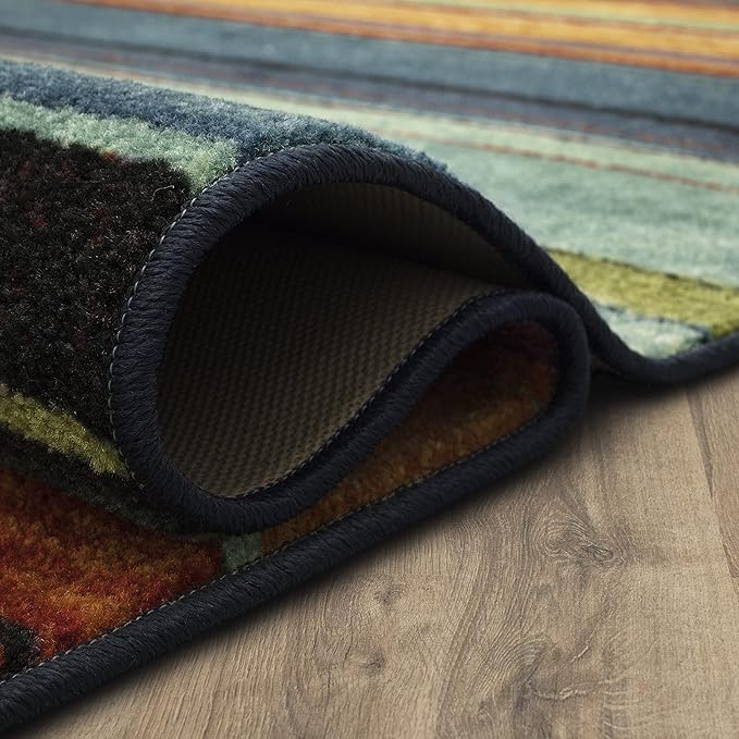 Mohawk Home Rainbow Stripe 1' 8" x 2' 10" Area Rug - Multicolor - Perfect for Living Room, Dining Room, Office