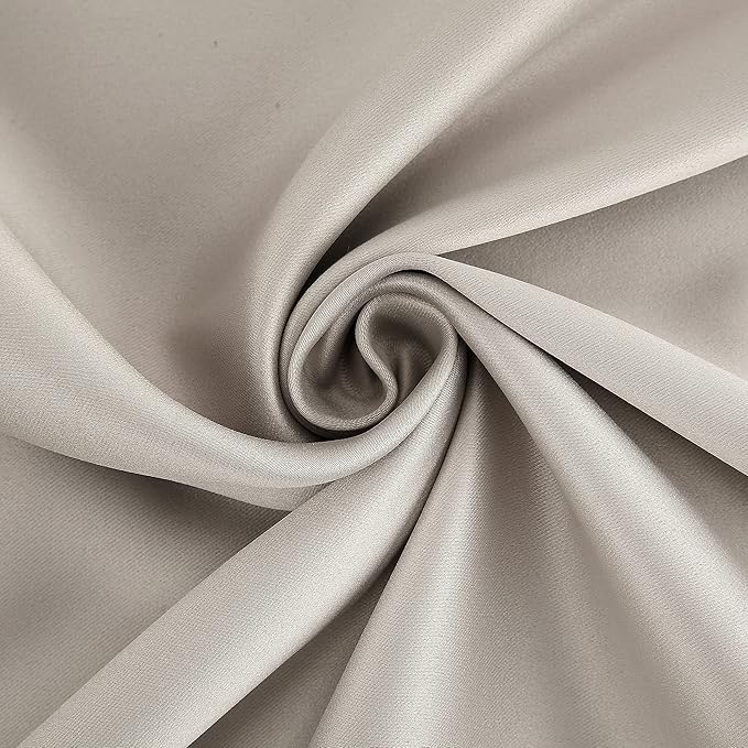 Sun Zero Nordic 2-pack Theater Grade Extreme Total Blackout Grommet Curtain Panel Pair, 52" x 63", Stone (Pack of 1)