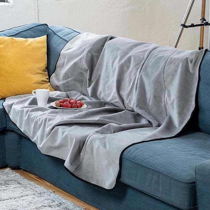 Avana Waterproof Throw - Sensual Blanket for Adults - Made in The USA - King Size, Micro-Velvet Purple