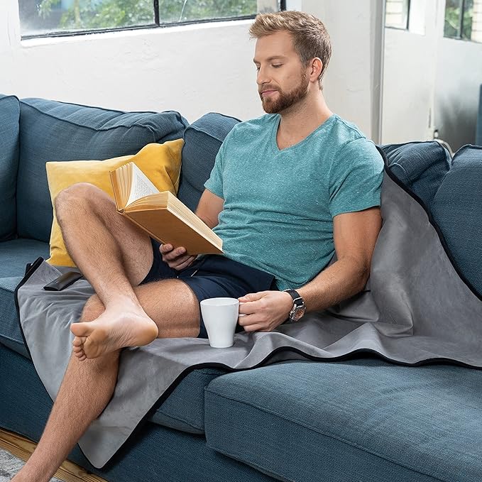 Avana Waterproof Throw - Sensual Blanket for Adults - Made in The USA - Small Size, Micro-Velvet Red