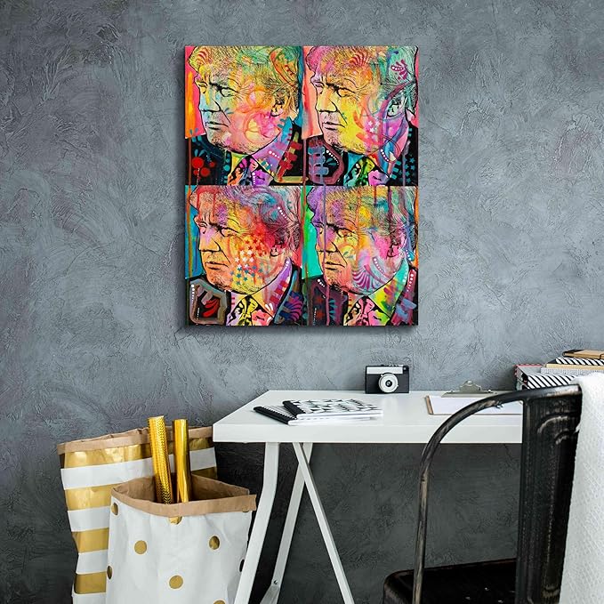 Epic Graffiti 'Trump 4 Up' by Dean Russo, Canvas Wall Art, 20"x24"