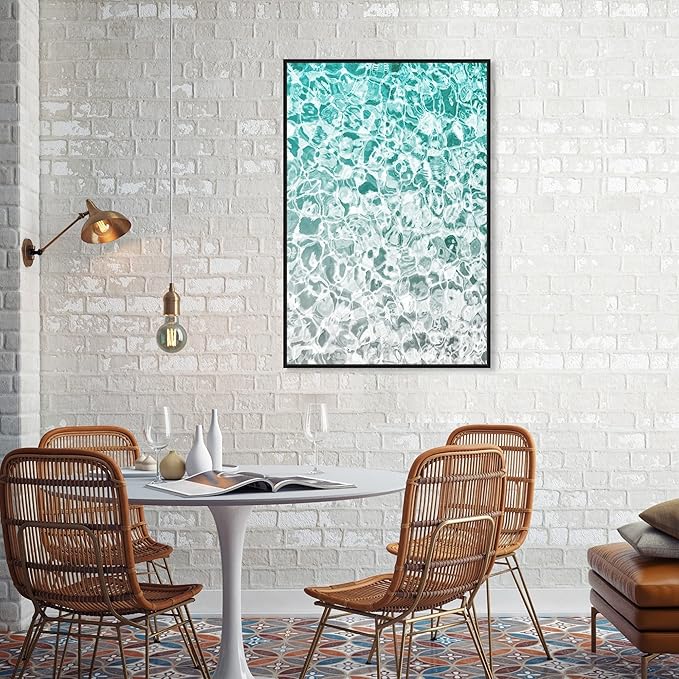 The Oliver Gal Artist Co. Nautical and Coastal Wall Art Framed Canvas Prints 'Clear Aqua Waters' Coastal