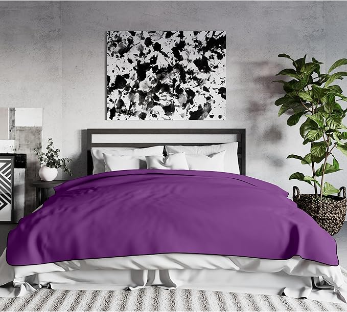 Avana Waterproof Throw - Sensual Blanket for Adults - Made in The USA - King Size, Micro-Velvet Purple
