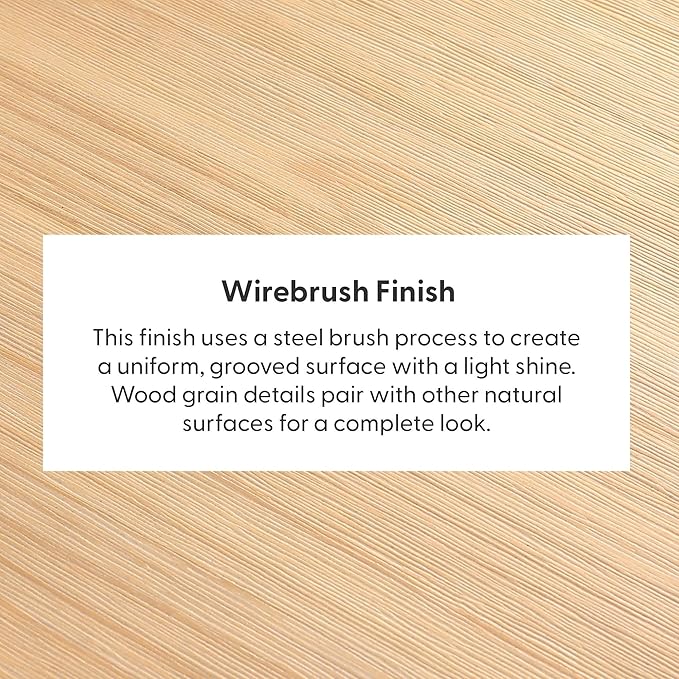 Plank+Beam 72 Inch Modern Solid Wood Dining Table - Solid Pine, Wirebrush Finish, Seats 6, Non-Toxic Finish, Easy Assembly, for Kitchen or Office, Blonde Wirebrush