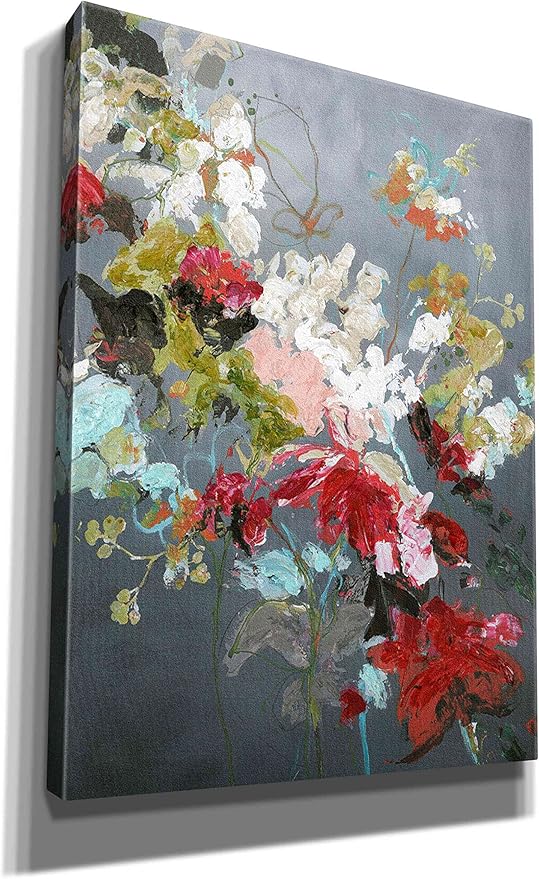 Epic Graffiti 'Abstract Floral 2' by Design Fabrikken, Giclee Canvas Wall Art, 40"x54"