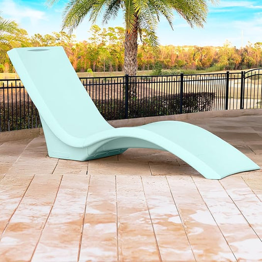 Step2 Vero Pool Lounger, Outdoor/Indoor Waterproof Patio Furniture, Pool Lounge Chair, Use in Pools Up to 12-Inches of Water or Poolside Ledge, Made of Durable Plastic, Weighted, Julep