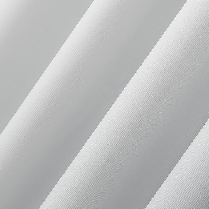 Sun Zero Nordic 2-pack Theater Grade Extreme 100% Blackout Grommet Curtain Panel Pair, 104" x 96"(2* 52" x 96"), Pearl Off-white Blackout Curtain