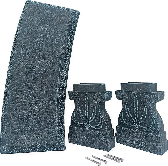 Arcadia Garden Products BE01B Outdoor Fiberclay Garden Bench for Patio, Porch, Park, Lightweight and Durable Outside Furniture Decor, Brushed Teal