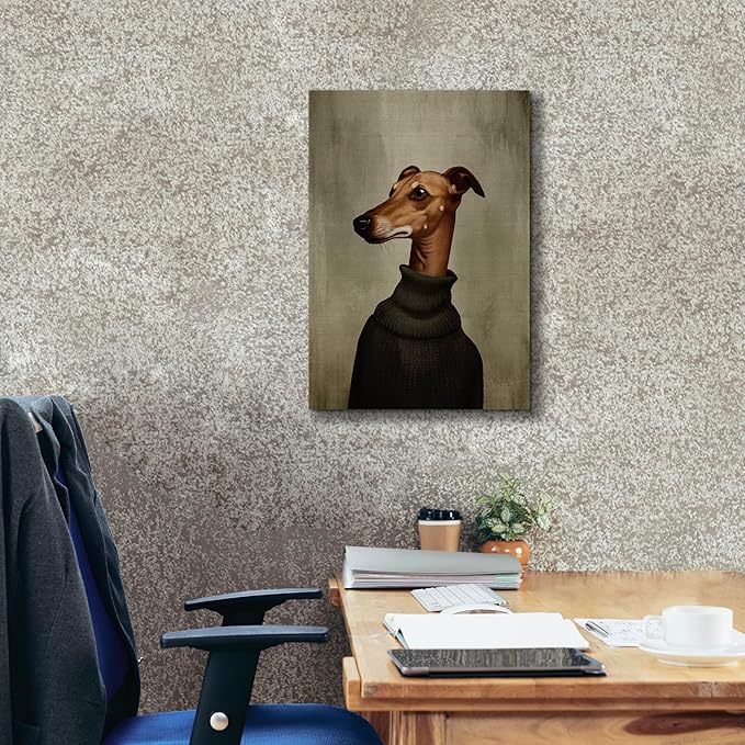 Epic Graffiti 'Green Sweater Dog' by Svetlana Aleynikova Canvas Wall Art, 18" x 26"