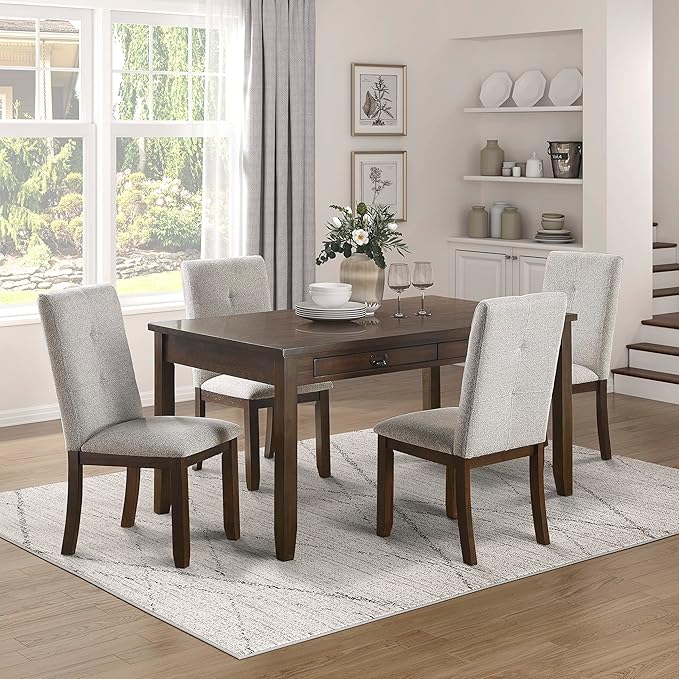 Lexicon Willow 5-Piece Dining Set, Dark Cherry
