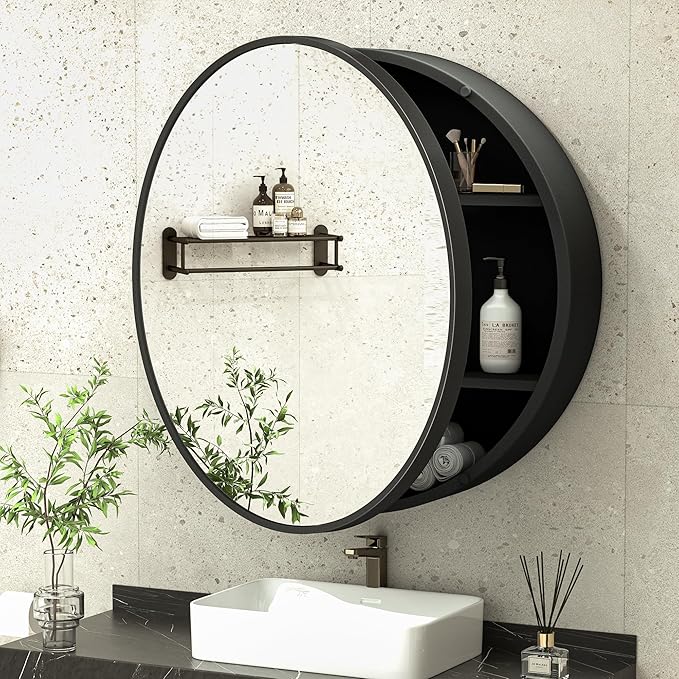 TokeShimi 26.1 Round Medicine Cabinet for Bathroom