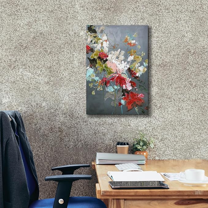 Epic Graffiti 'Abstract Floral 2' by Design Fabrikken, Giclee Canvas Wall Art, 18"x26"