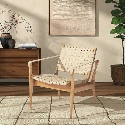 Safavieh Couture Dilan Leather Safari Chair