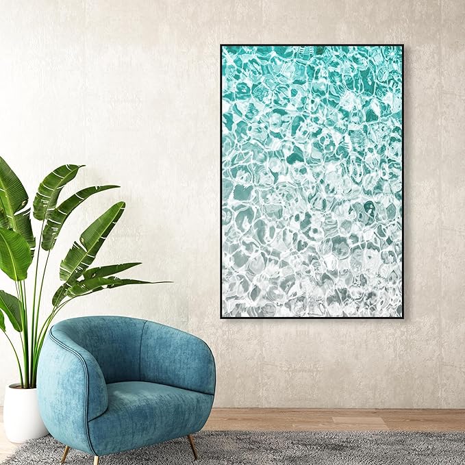 The Oliver Gal Artist Co. Nautical and Coastal Wall Art Framed Canvas Prints 'Clear Aqua Waters' Coastal