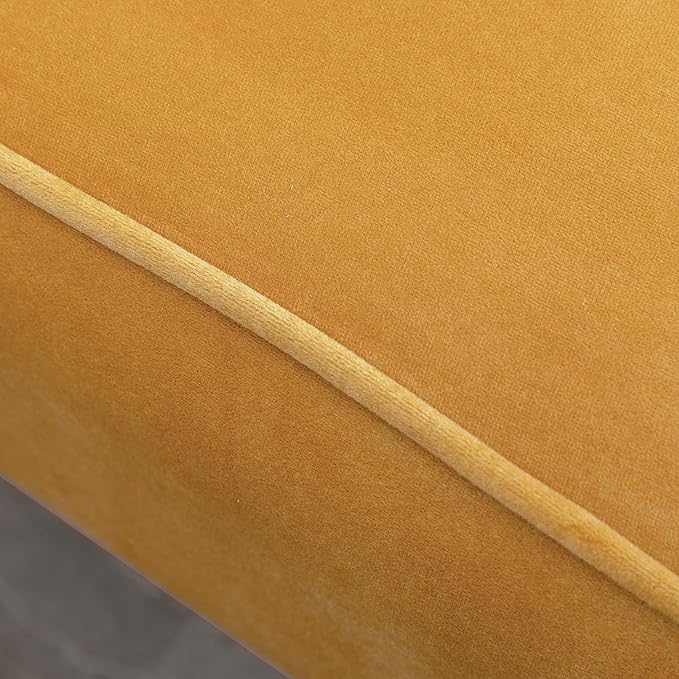 Elon Contemporary Velvet Upholstered Accent Chair, Gold