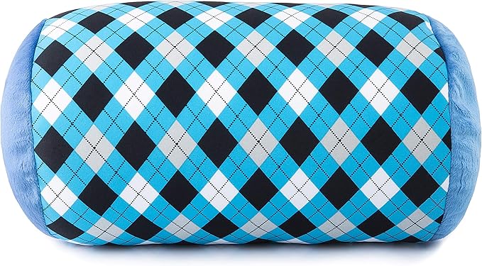 Deluxe Comfort MBR-CHK-PLD Mooshi Squish Microbead Bed Pillow, Pattern, Blue Argyle