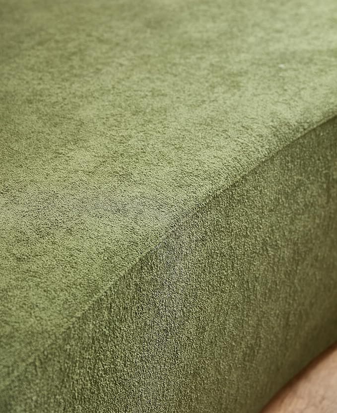 Swbvs Modular Floor Sofa Set, Boneless Memory Foam Lounge Couch, Convertible Low-Profile Seating for Living Room, Bedroom & Small Spaces, Washable Cover, Modern Green