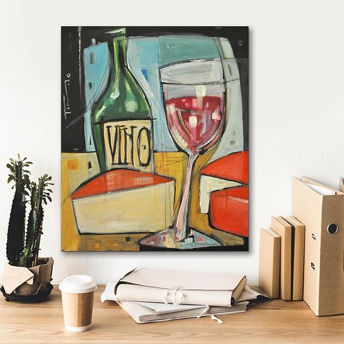 Epic Graffiti 'Red Wine And Cheese' by Tim Nyberg, Canvas Wall Art, 20"x24"