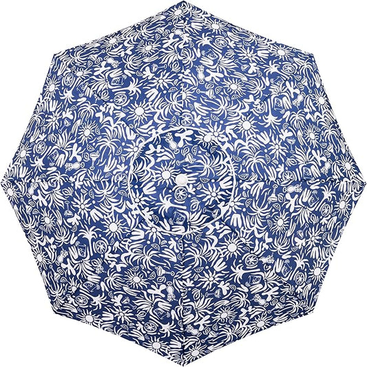 Business & Pleasure Co. Margaritaville Manana Umbrella - 6.5' Beach Umbrella Sand Anchor, 7' Tall Telescopic Aluminum Pole, UPF 50+