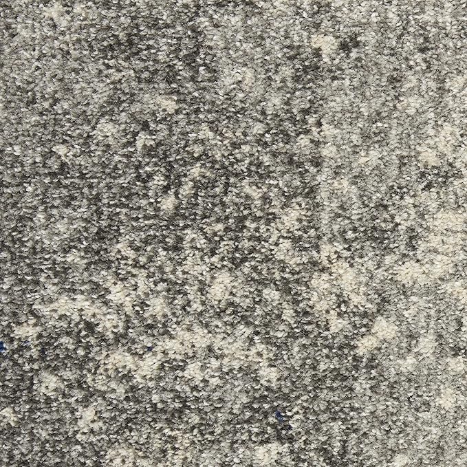 Nourison Home Passion Charcoal/Ivory 9' x 12' Area-Rug, Modern, Abstract, Easy-Cleaning, Non Shedding, Bed Room, Living Room, Dining Room, Kitchen (9x12)