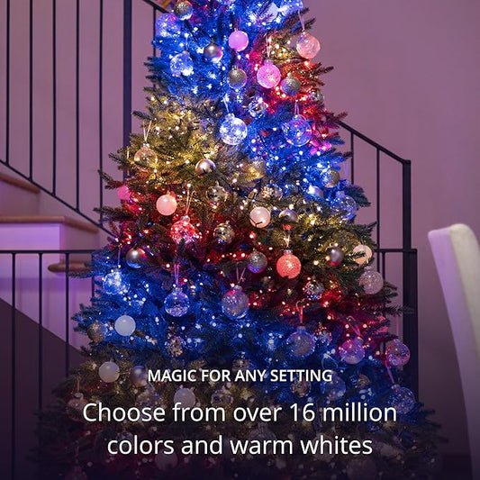 Twinkly App-Controlled 105ft Smart String LED Lights with 400 RGB+W LEDs- WiFi & Bluetooth Connectivity, Sync with Music, Indoor/Outdoor Use (IP44), Compatible with Google Assistant & Amazon Alexa