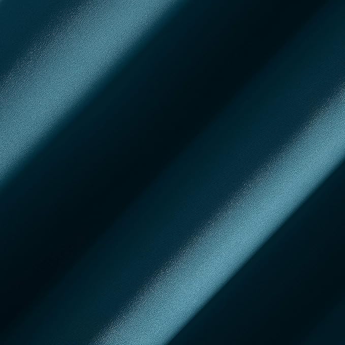 Sun Zero Nordic 2-pack Theater Grade Extreme 100% Blackout Grommet Curtain Panel Pair, 52" x 63", Teal