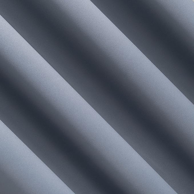 Sun Zero Nordic 2-pack Theater Grade Extreme 100% Blackout Grommet Curtain Panel Pair, 52" x 108", Haze