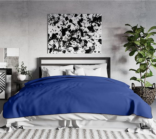 Avana Waterproof Throw - Sensual Blanket for Adults - Made in The USA - King Size, Micro-Velvet Blue
