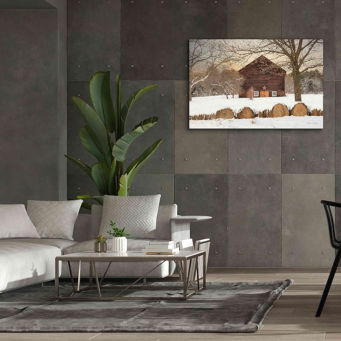 Epic Graffiti 'Snowy Vermont Barn' by Lori Deiter, Canvas Wall Art, 60"x40"