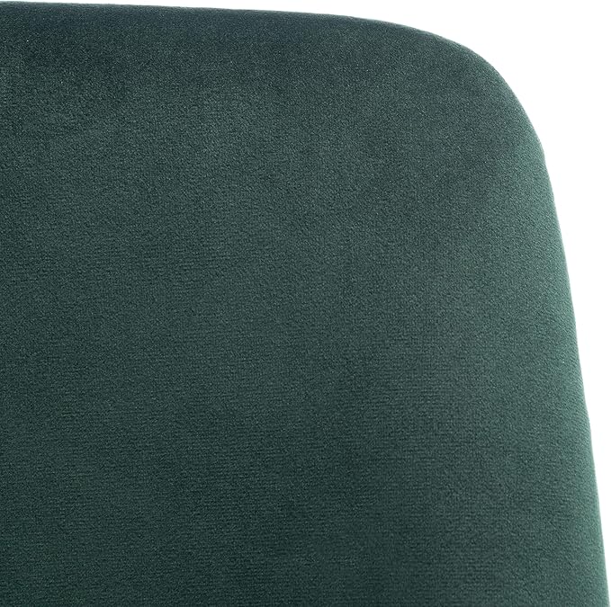 Safavieh Home Collection Zoi Velvet 19-inch (Set of 2) Dining Chair, Malachite Green/Black