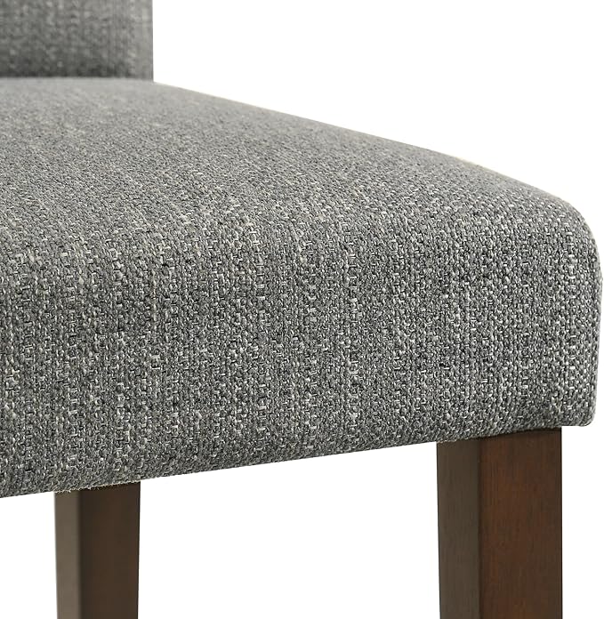 CHITA Counter Height Bar Stools Set of 2, 27" H Seat Height Upholstered Barstools, Fabric in Fog Grey