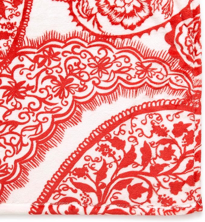 Vera Bradley Women's Fleece Oversized Throw Blanket, Paisley Key