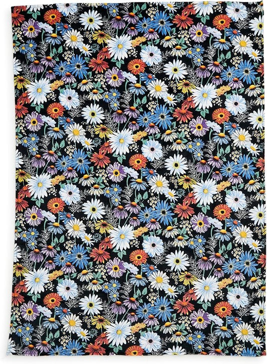 Oversized Fleece Plush Throw Blanket, Daisies, Twin/Twin XL