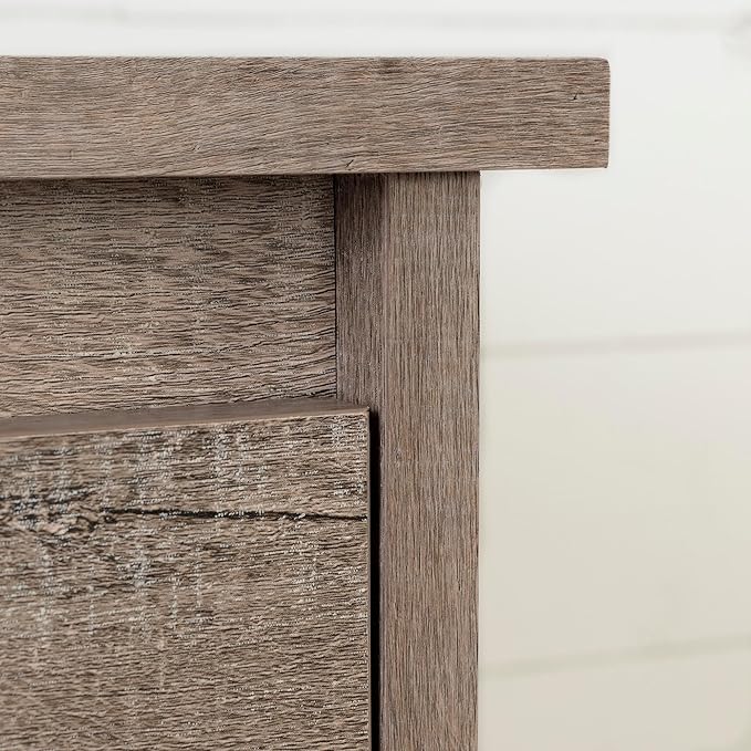 South Shore Tassio 1-Drawer Nightstand-Weathered Oak