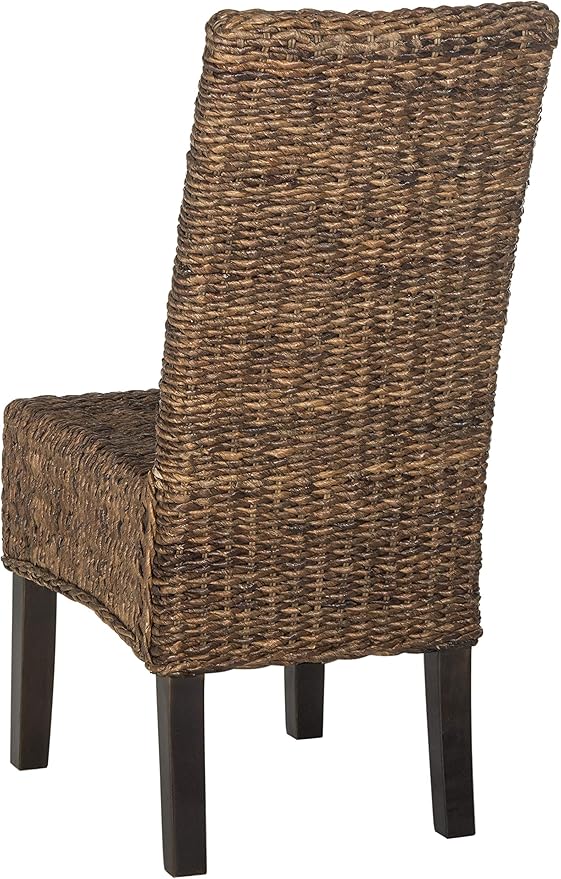 Safavieh Home Collection Avita Brown Wicker Dining Chair (Set of 2), 18"