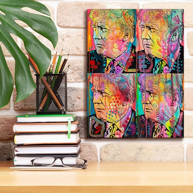 Epic Graffiti 'Trump 4 Up' by Dean Russo, Canvas Wall Art, 12"x16"